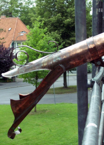 Wasserspeier aus Kupfer